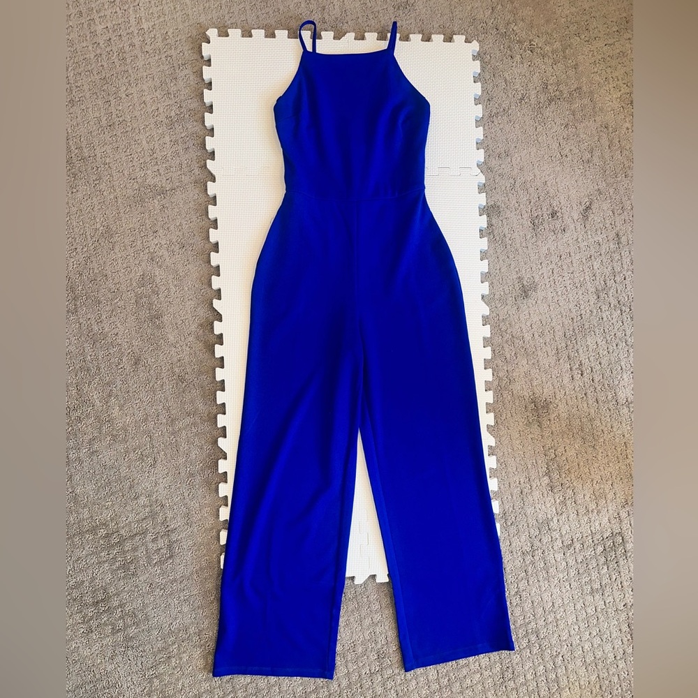 Women’s Royal Blue Wide-Leg Jumpsuit